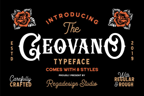 Geovano: A Vintage Display Font for Branding Projects